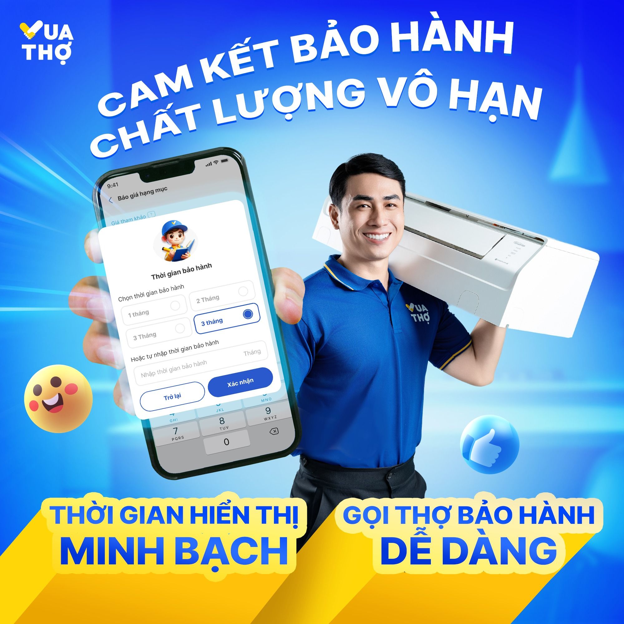 cam kết bảo hành chất lượng vô hạn