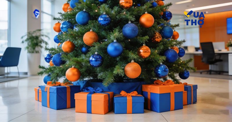 trang trí noel văn phòng
