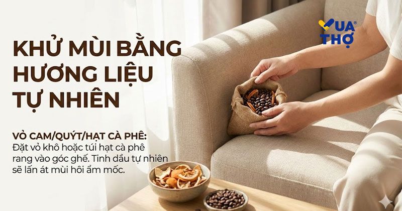 khử mùi bằng hương cafe