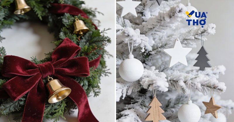 phong cách trang trí noel