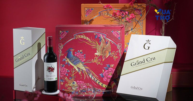 mẫu quà tết rượu vang