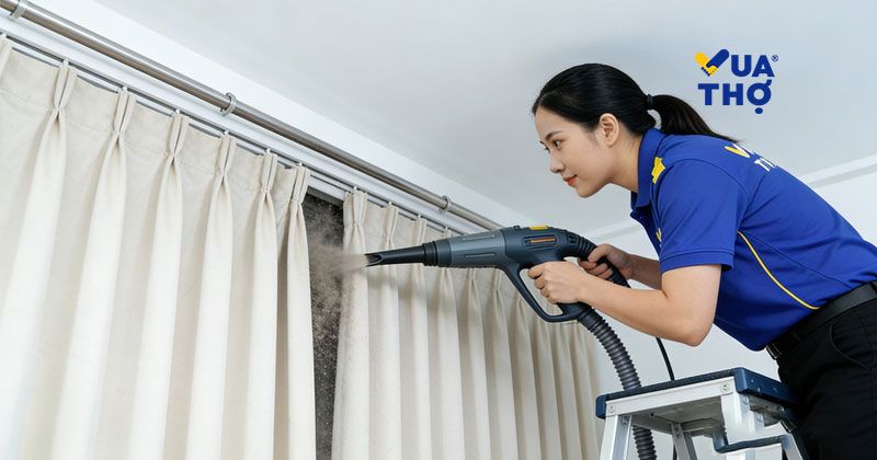 hút bụi rèm cửa