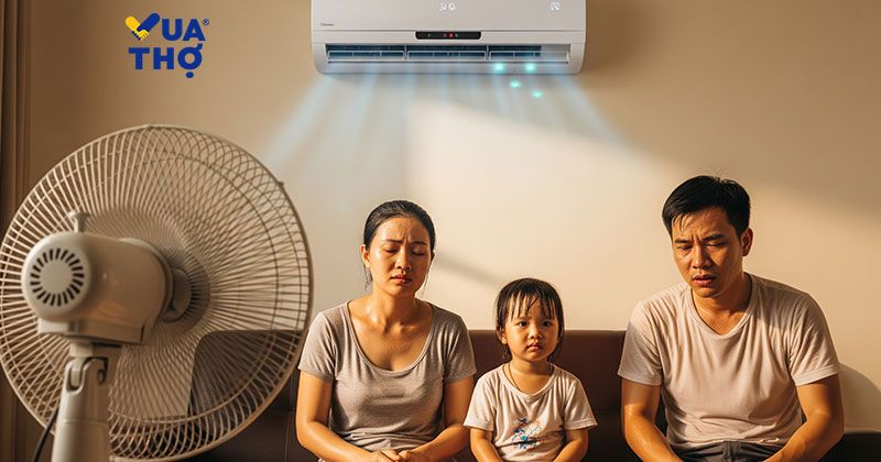 máy lạnh hư làm nóng không gian