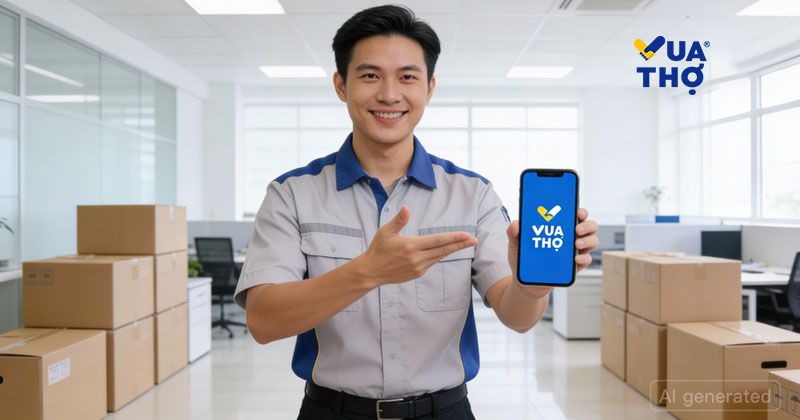 đặt dịch vụ qua ứng dụng vua thợ