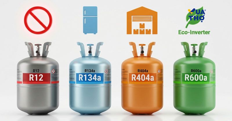 các loại gas phổ biến