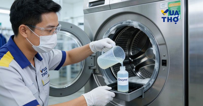 dùng chất enzyme chuyên dụng