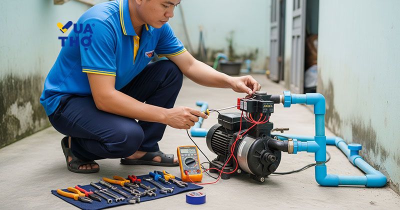 sửa máy bơm tăng áp