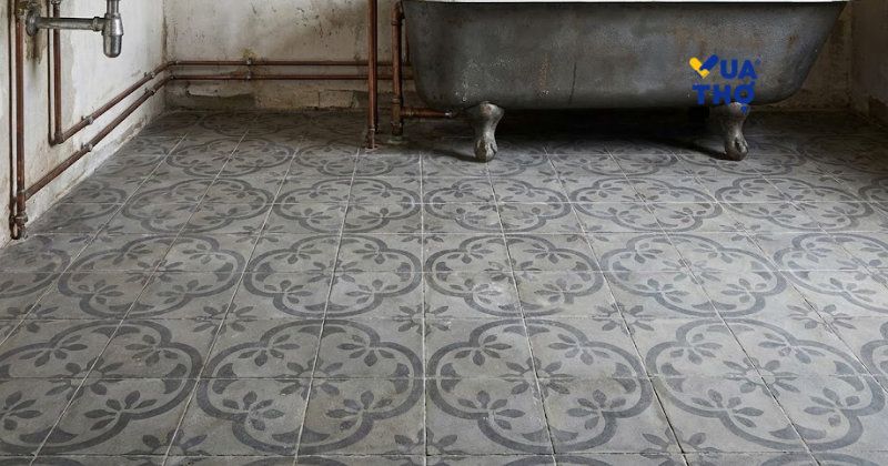 gạch lát nhà tắm cổ điển
