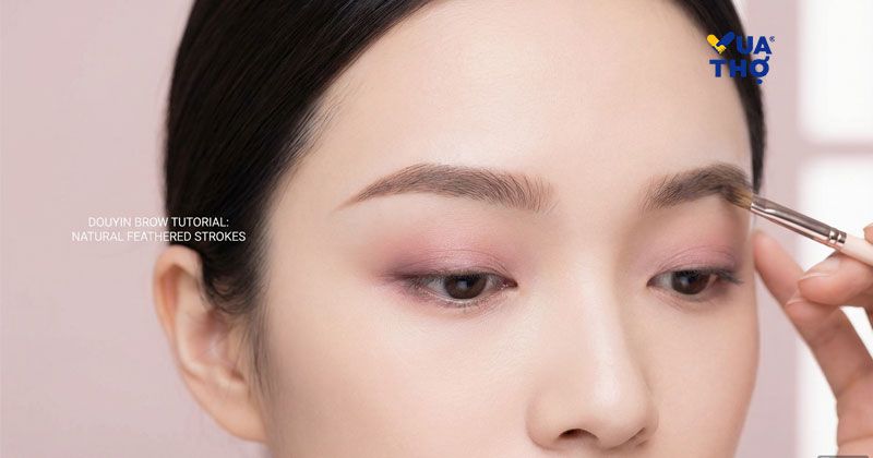 cách vẽ chân mày douyin