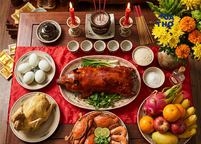 mâm cúng ngày vía thần tài