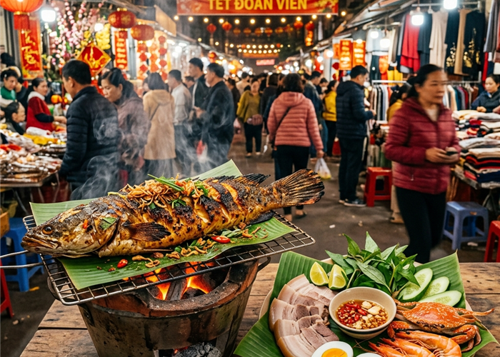 cá lóc nướng ngày vía thần tài