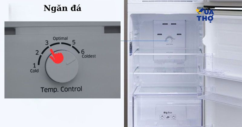 chỉnh nhiệt độ ngăn mát