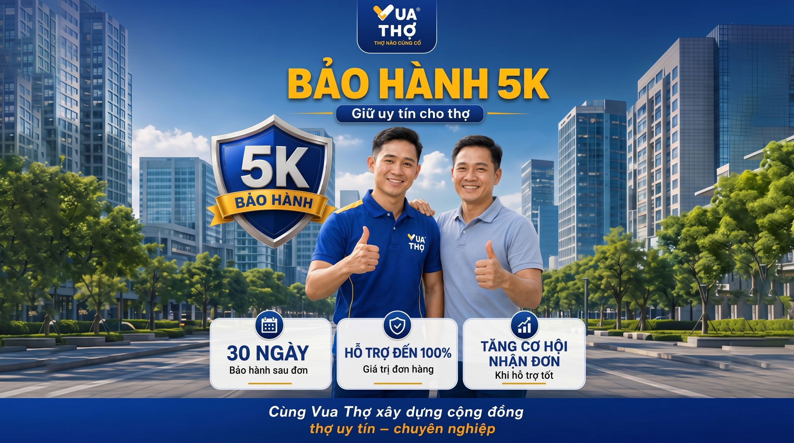 Tăng uy tín với khách hàng nhờ gói Bảo hành 5K