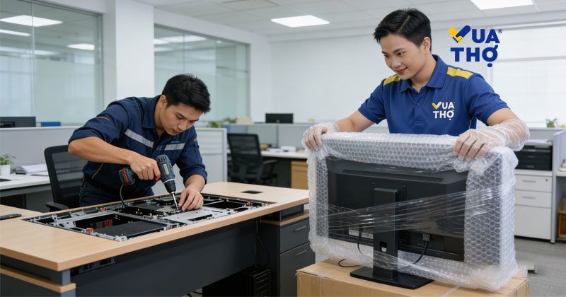 tháo lắp đóng gói thiết bị văn phòng