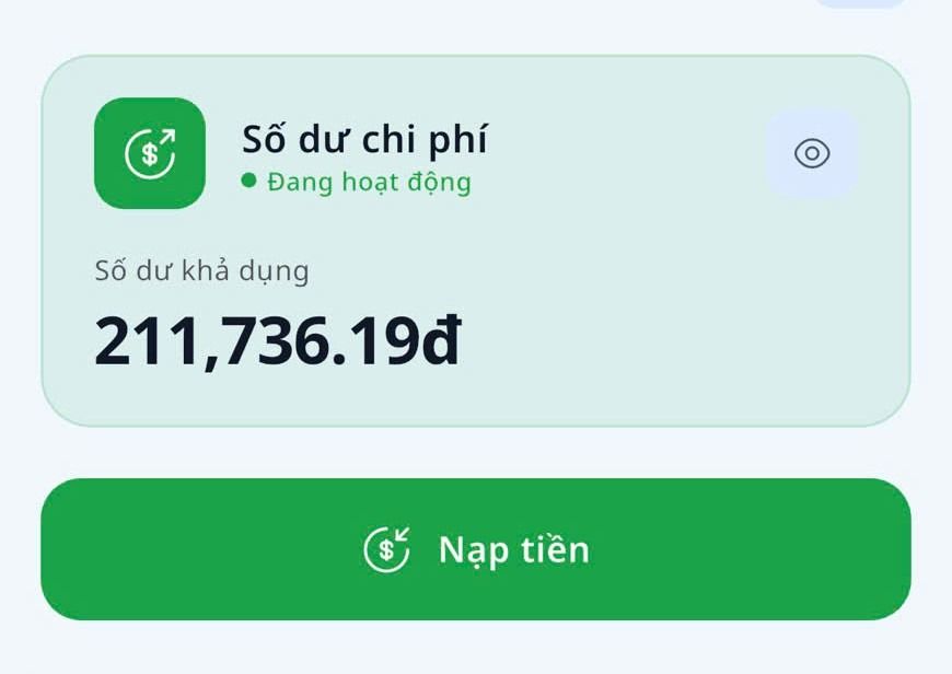 số dư chi phí