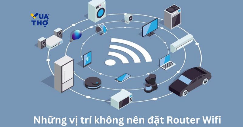 vị trí không nên đặt router wifi