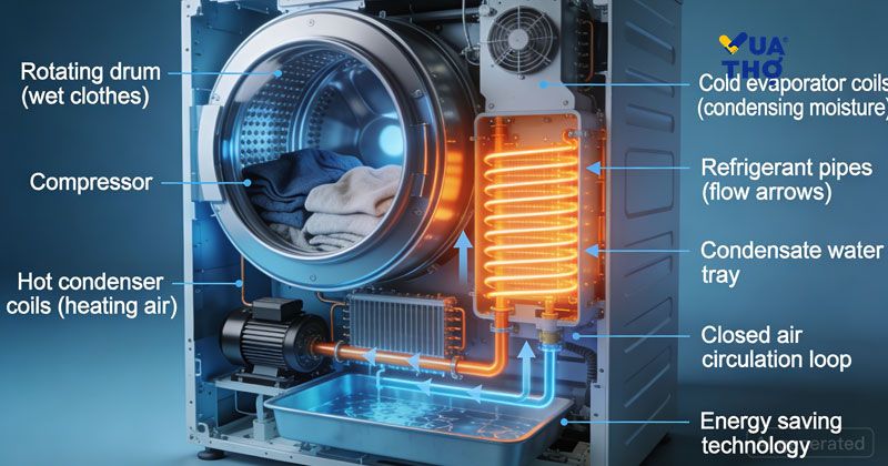 giải thích công nghệ sấy heatpump