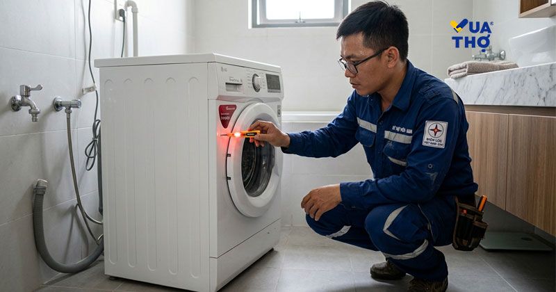 thợ điện kiểm tra rò ri điện