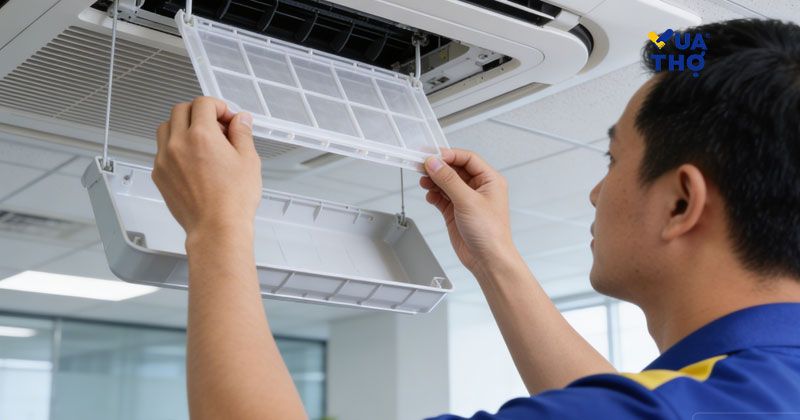 tháo lắp các thiết bị máy lạnh